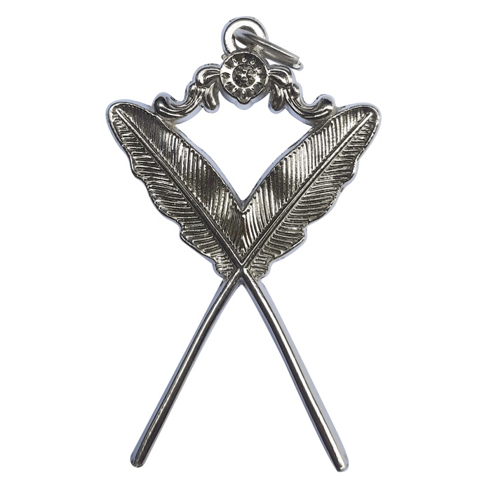Crossed quill pens — jewel of the Secretary