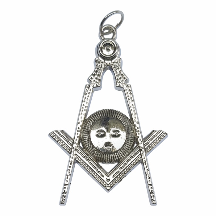 Square and compasses with the sun — jewel of the Senior Deacon